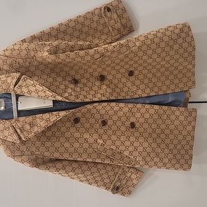 Gucci monogram trench coat